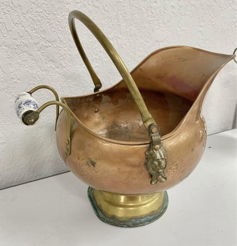 Vintage brass copper coal - vintage,