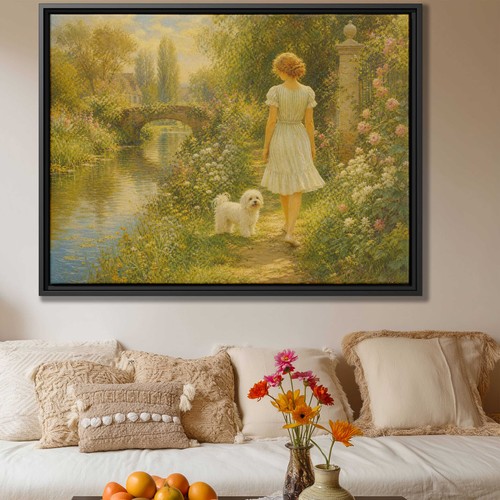 Oil painting maltese dog - oil,