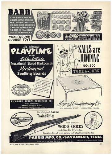 1954 paper parris toy wood - ad,