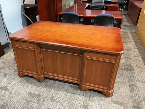 Double pedestal vintage desk - double,