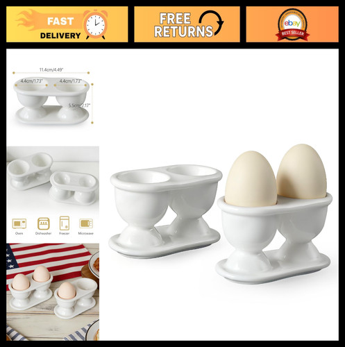 Ceramic double egg cup set - egg,