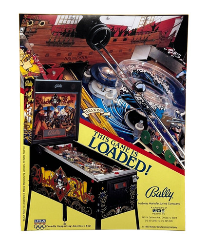 Bally black rose - pinball, flyer