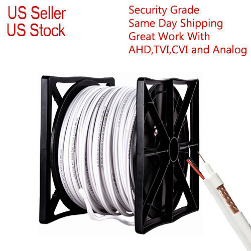 Rg59 white 500ft bulk siamese - white,