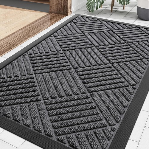 Outdoor front door - door, mat