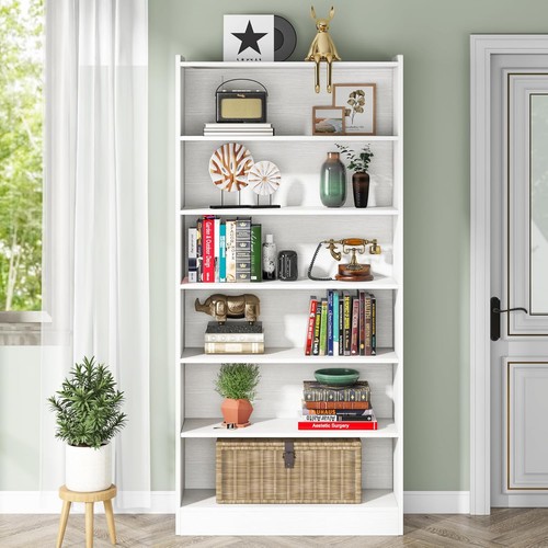 Tier large library bookshelf - 7-tier,