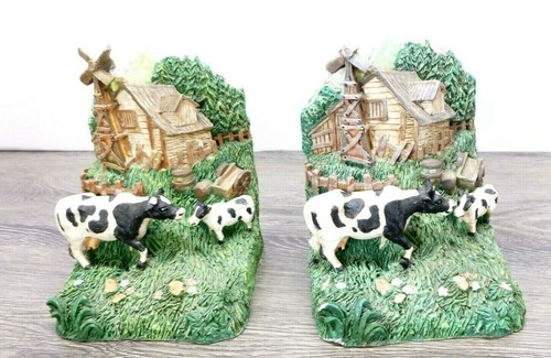 Vintage cow bookends country - vintage,