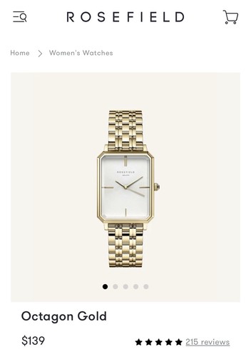 Rosefield octagon gold - octagon,