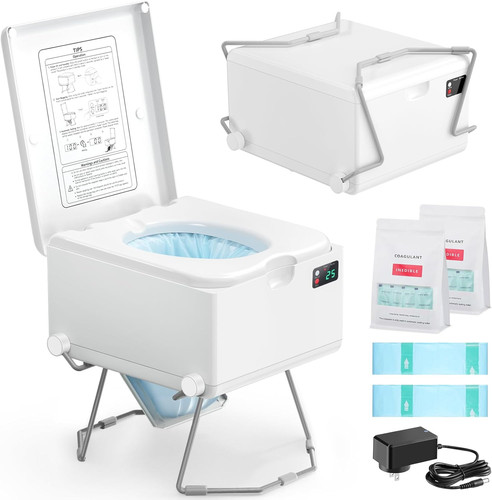 Portable dry flush toilet - dry,