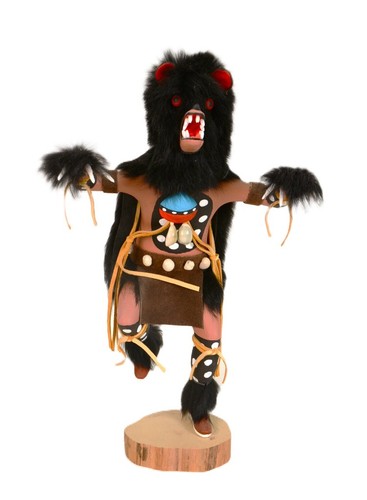 Navajo black bear kachina doll - bear,