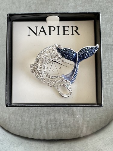 Napier silver tone crystal - napier,