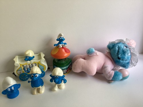 Vintage 1980s smurfs lot - smurfs,