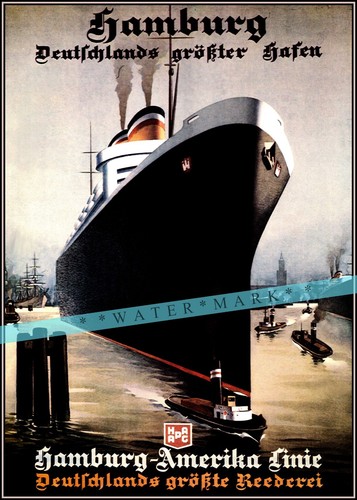 Ocean liner hamburg amerika - ocean,