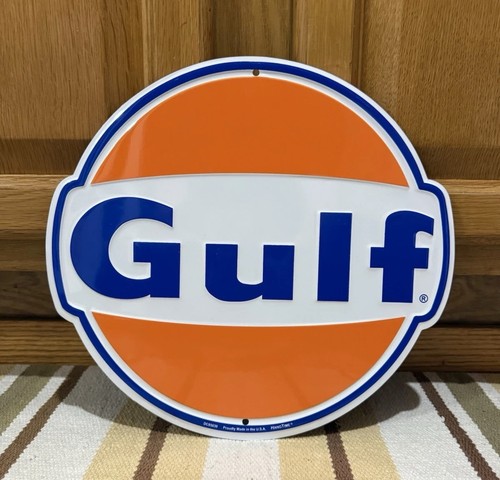Gulf gasoline metal - gasoline, sign