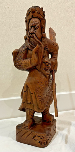Hand carved wooden - 14”,