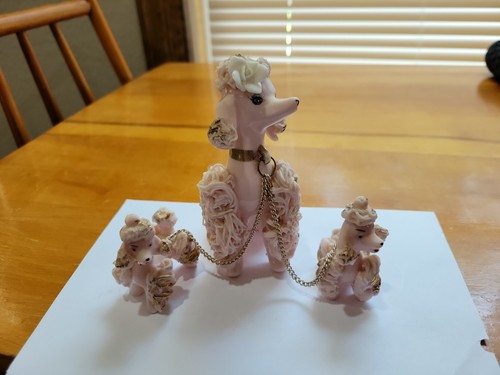 Vintage pink spaghetti poodle - pink,