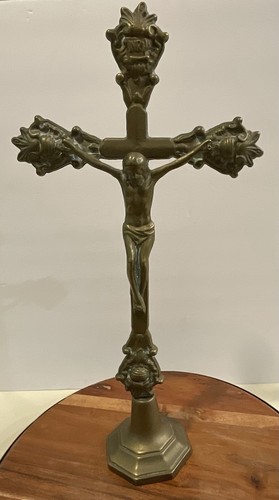 Vintage ornate brass altar - ornate,