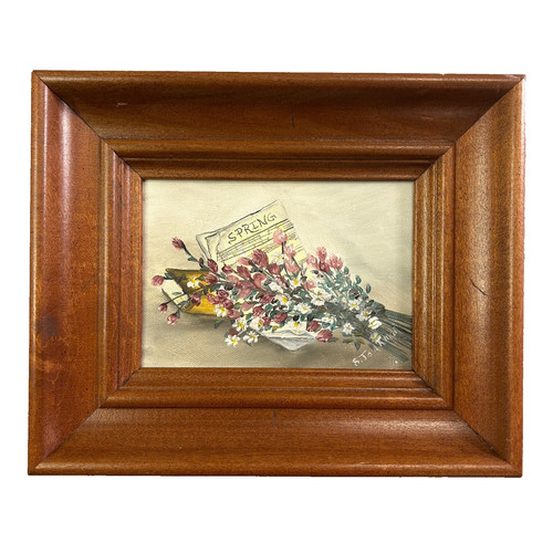Original hand painted - painted, floral