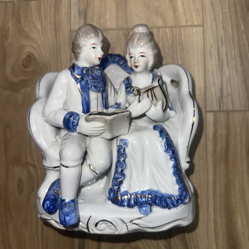 Vintage blue white victorian - &,
