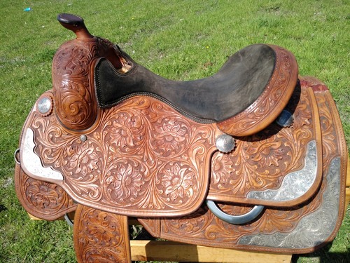 Spur saddlery hand tooled - spur,