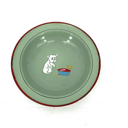 Antique enamel child plate - antique,