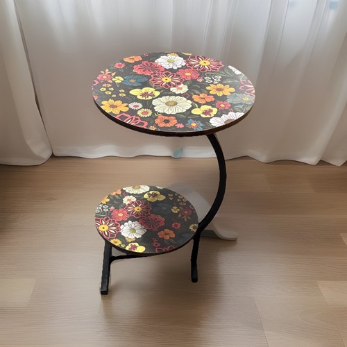 Pair floral round - round, end
