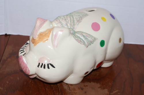 Vintage ceramic piggy - vintage,