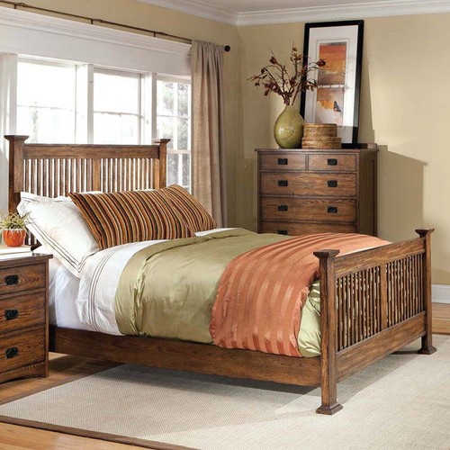 Intercon oak park queen slat - oak,