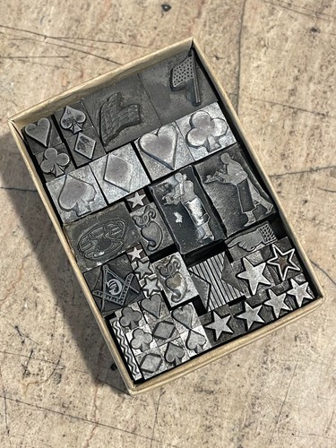 Letterpress mixed metal type - mixed,