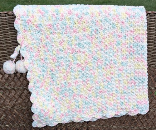 Handmade crochet baby afghan - baby,