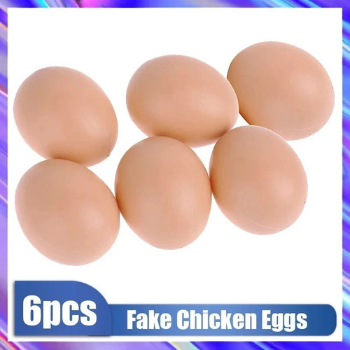 6pcs plastic eggs chicken - plastic,