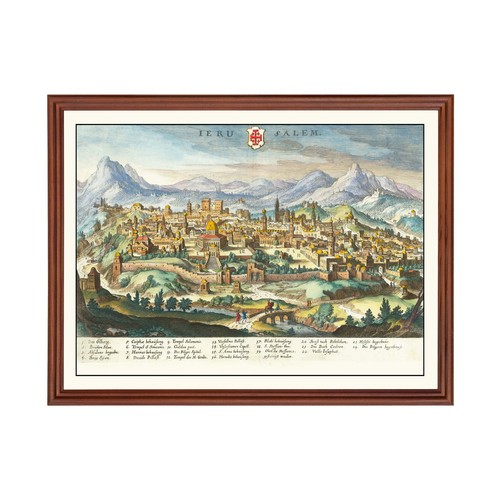 Old map jerusalem - old, 1640
