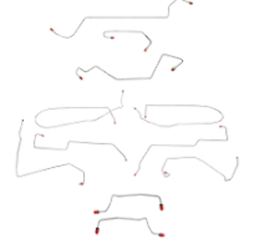 Complete brake line - brake, fits