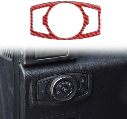 Red carbon fiber headlight - red,