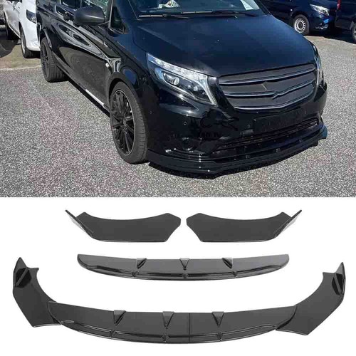 Gloss black front bumper lip - gloss,