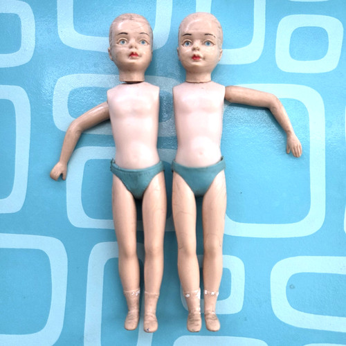 Broken marx twinkie dolls - marx,