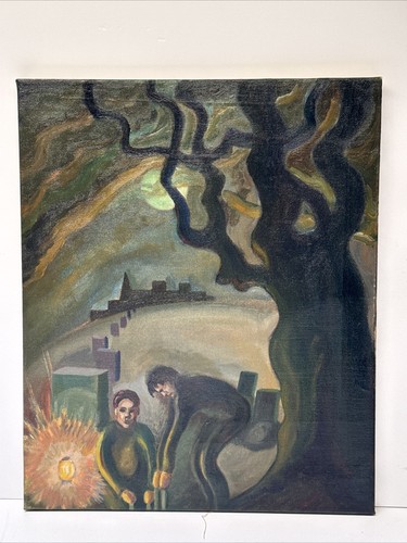 Antique painting wpa - antique,