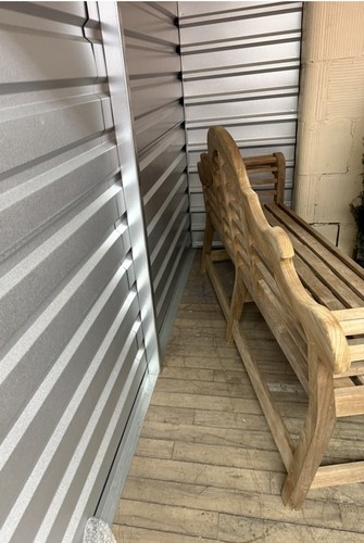 Wood outdoor garden bench - garden,