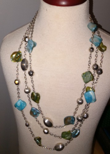 Turquoise colored silver toned - colored,