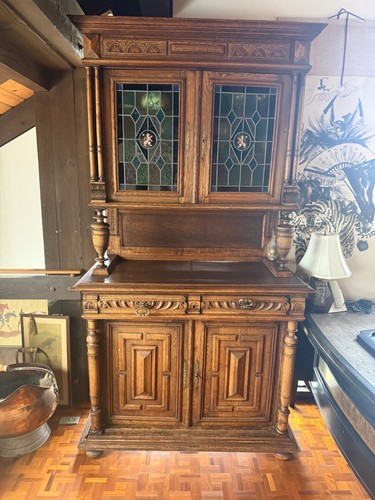 Antique german china cabinet - antique,