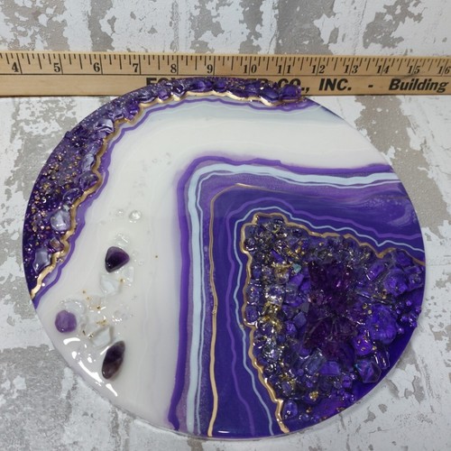 Resin art work amethyst - art,
