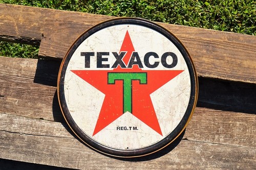 Texaco 1936 logo - 1936, tin