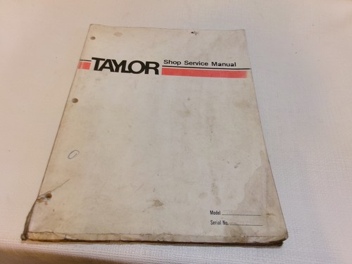 Taylor shop service - service, manual