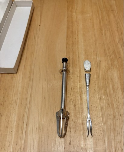 Sterling silver olive fork - silver, &