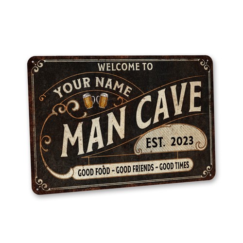 Custom man cave decor home - man, bar