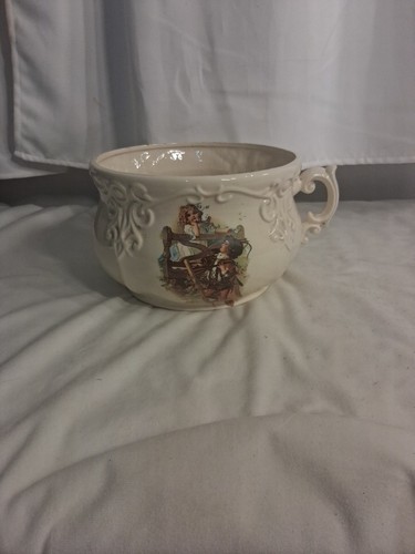 Vintage chamber pot with - vintage,