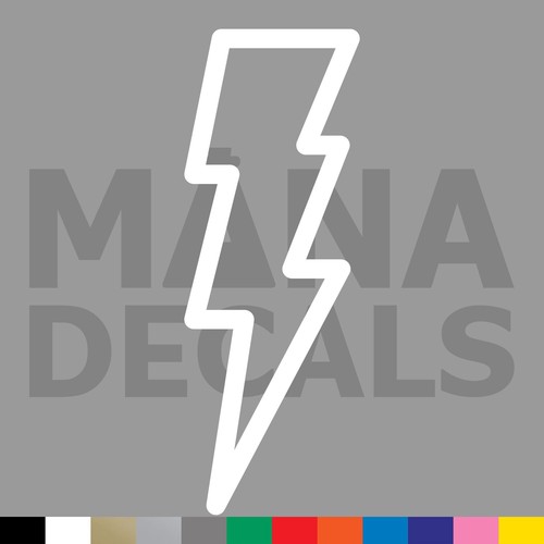 Lightning bolt outline vinyl - lightning,