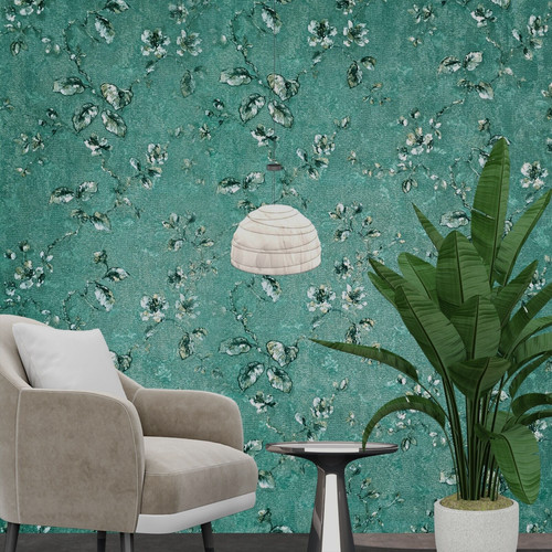 Teal green gold distressed