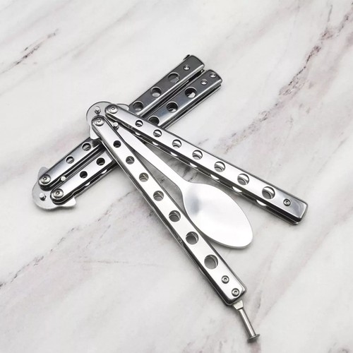 Spoon metal folding - spoon, balisong