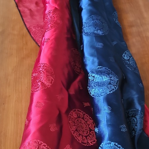 Vintage red blue chinese - red,