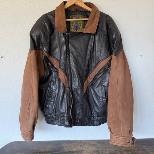 Vintage midway genuine - vintage, leather